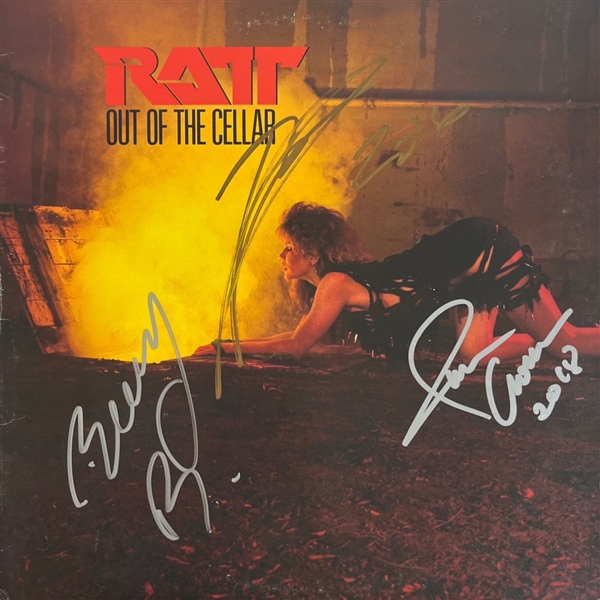 Lot of Two (2) Ratt Signed Album Covers (3 Sigs Each) (Beckett/BAS Guaranteed)