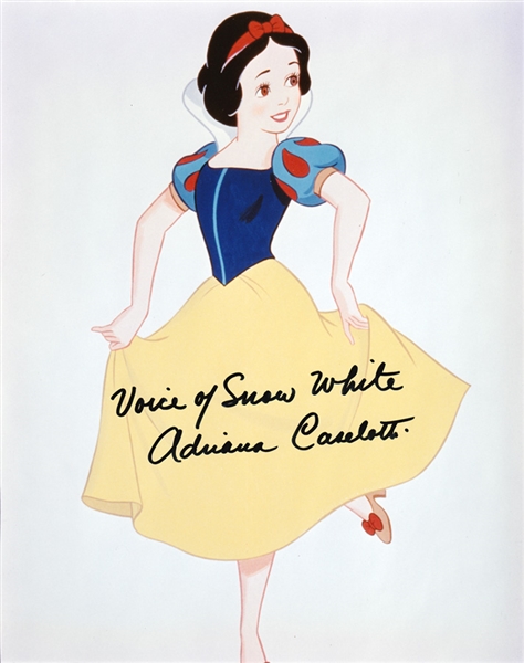 The Voice of Snow White: Adriana Caselotti  (2) Signed 8x10s + Signing Proof! (Beckett/BAS Guaranteed)
