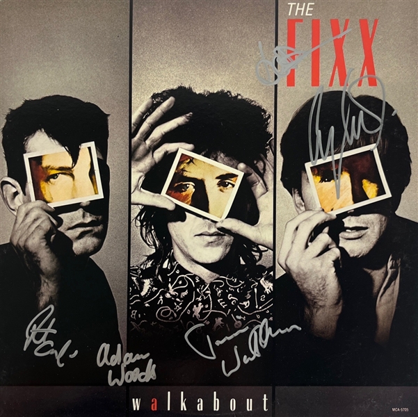 The Fixx: Full Group Signed "Walkabout" Album Cover (5 Sigs)(Beckett/BAS Guaranteed)