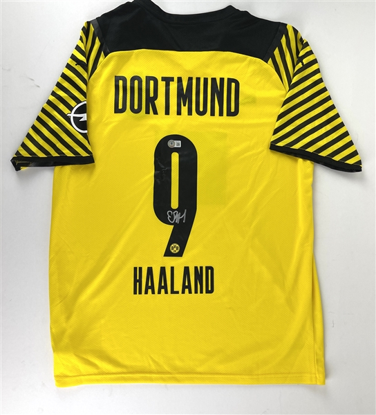 Erling Haaland Signed Borussia Dortmund (BVB) Dundesliga Soccer Jersey (Beckett/BAS)