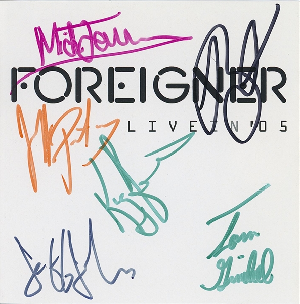 Foreigner: Group Signed “Live In ‘05” CD Booklet (6 Sigs) (Beckett/BAS Guaranteed) 