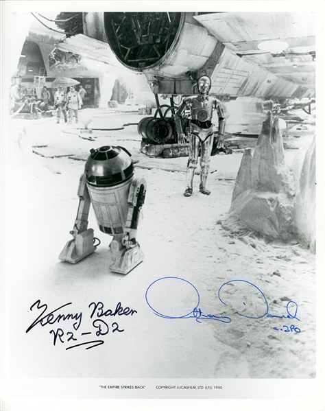 Star Wars: Baker & Daniels Dual-Signed 8” x 10” Photo from “The Empire Strikes Back” (Beckett/BAS Guaranteed)