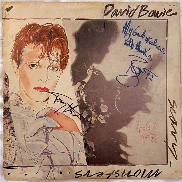 David Bowie, Fripp & Visconti Signed “Scary Monsters (And Super Creeps)” Album (3 SIgs) (Beckett/BAS Guaranteed) 