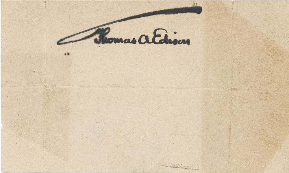 Thomas Edison Signature (JSA LOA)  