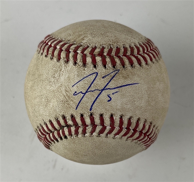 Freddie Freeman Game Used & Signed OML Baseball :: Used 7-21-2022 SFG vs. LAD :: Ball Pitched to Freeman (PSA/DNA & MLB Hologram)