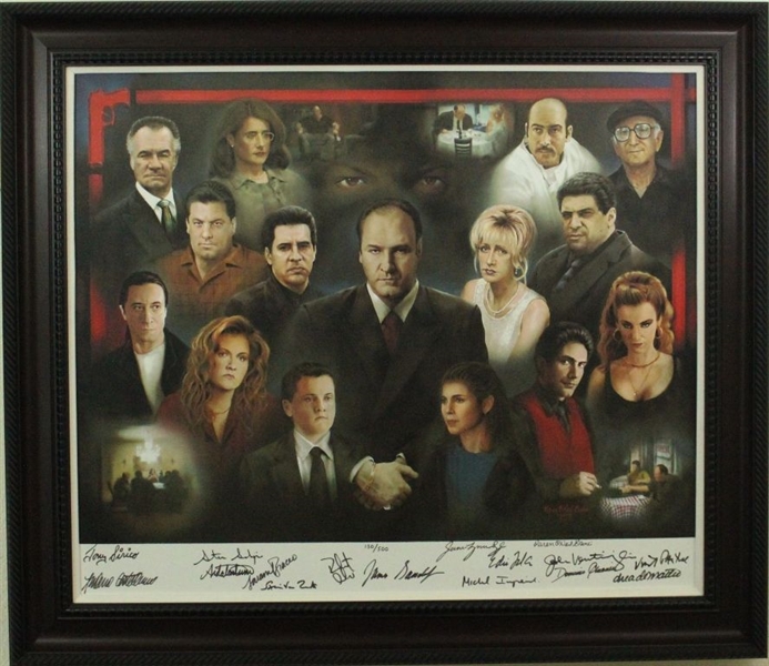 The Sopranos Large & Impressive Cast Signed 30" x 36" Limited Edition Canvas Print (Beckett/BAS LOA)