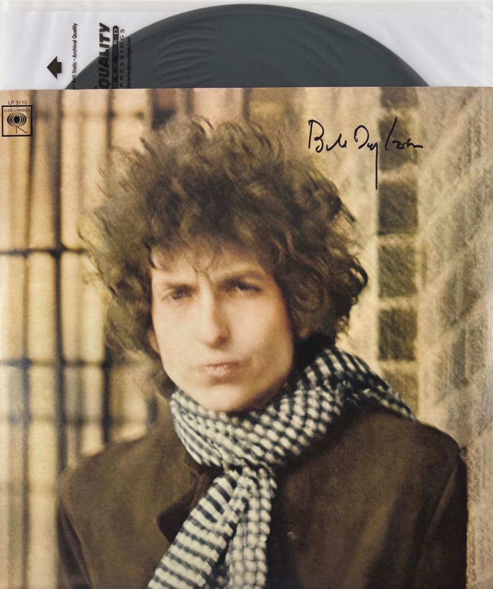 Lot Detail Bob Dylan Signed Blonde On Blonde Record Album W Vinyl