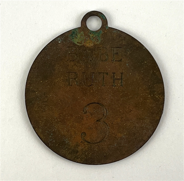 Lot Detail Babe Ruth Vintage 1929 1934 NY Yankee Stadium Locker Tag