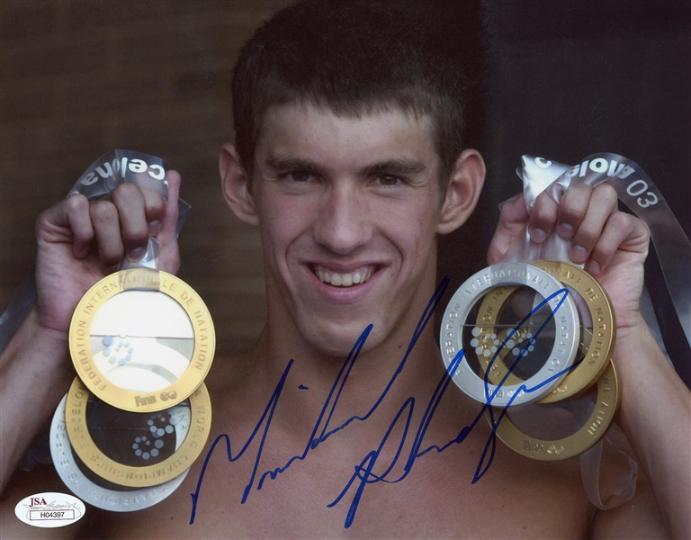 Michael Phelps Signed 8" x 10" Photo (JSA)