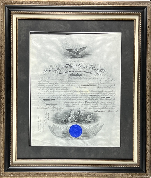 Theodore Roosevelt Signed 15.75" x 19.75” Naval Appointment Document (PSA Authentication)