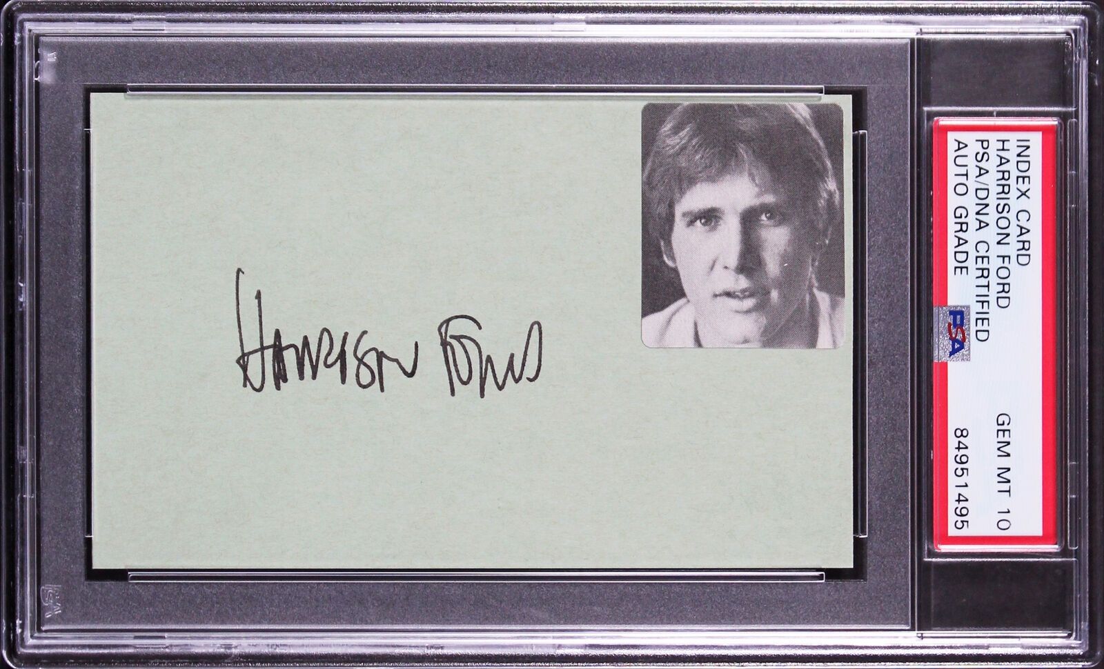 Lot Detail Harrison Ford Vintage Signed X Index Card With Rare