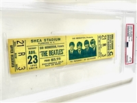 Beatles Rare 1966 Shea Stadium Unused Concert Ticket (PSA/DNA Encapsulated)