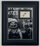 John Glenn Signed 3" x 5" Index in Framed NASA Friendship 7 Display (Zarelli LOA)