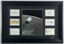 Apollo Moon Landing Pilots Signed Display w/ Collins, Gordon & More! (6 Sigs)(Zarelli LOA)