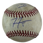 Freddie Freeman & Mookie Betts Game Used & Signed OML Baseball :: Used 5-17-2023 min vs. LAD :: Ball Pitched to Freeman & Betts (PSA/DNA & MLB Hologram)