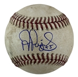 Albert Pujols Game Used & Signed OML Baseball :: Used 5-19-2019 KC vs LAA (MLB Holo & PSA/DNA)