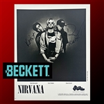 Incredibly Rare Nirvana Group Signed 8" x 10" Promotional Photo w/ Kurt Cobain! (3 Sigs)(Beckett/BAS)