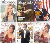 Lot of 6 "Cigar Aficionado" Magazines, including Bo Derek, Jimmy Smits, Tommy Franks, Susan Lucci (2), and George Lopez (Third Party Guarantee) 