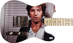 Bruce Springsteen Signed Custom "Darkness on the Edge of Town" Graphic Guitar (ACOA)