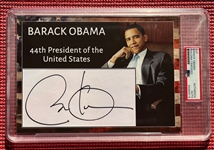 President Barack Obama Signed "44th President of the United States" Card (PSA/DNA Encapsulated)