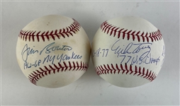 NY Yankee Greats Lot of 4 Signed Baseballs w/ MacPhail, Wolff, Bouton & Torrez (MLB Holo/JSA/Third Party Guarantee)