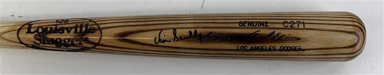 Vin Scully Signed Andre Ethier Game Model Louisville Slugger Bat (PSA/DNA LOA)