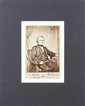 President Andrew Johnson ULTRA RARE Signed Cabinet Card Photograph with MINT 9 Autograph (Beckett/BAS LOA)