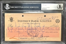 Beatles: John Lennon Signed Apple Corps Limited Check - One of the Last as a Member of the Beatles! (Beckett/BAS)(Caiazzo)(Tracks)