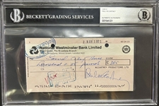 Beatles: Paul McCartney Signed 1971 Business Check (Beckett/BAS Encapsulated & LOA)(Caiazzo LOA)