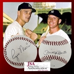 Mickey Mantle & Roger Maris Exceptional Dual Vintage Signed OAL (Cronin) Baseball - One of the Finest Weve Seen! (JSA LOA)
