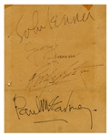 Beatles: Fully Group Signed Album Page Obtained in Lewisham, London, 1963 (Letter of Provenance)(Third Party Guaranteed)