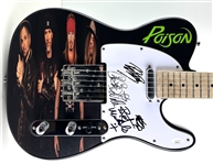 Poison Group Signed Telecaster Style Guitar with Custom Body Artwork (JSA LOA)