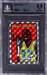 RARE 1985 Magic Johnson Prism Jewel Sticker Card #6 (BGS 8.5)(Beckett/BAS Encapsulated)