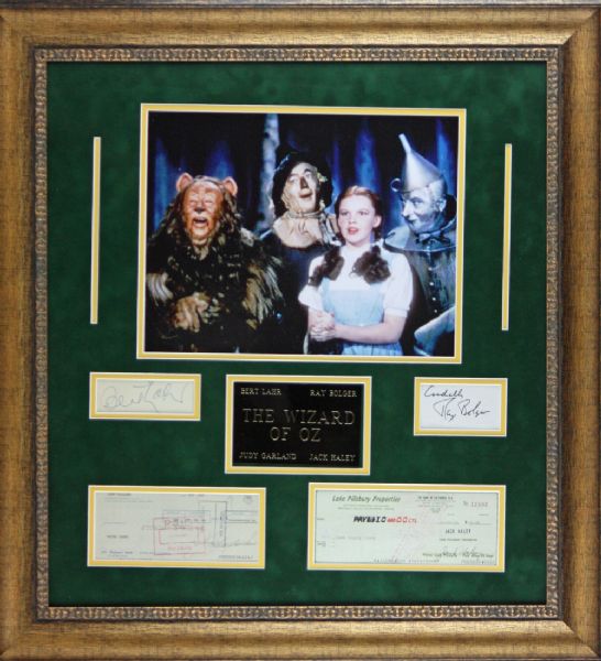 The Wizard of Oz Custom Cast Signed Autograph Display w/Lahr, Garland, Bolger & Haley! (JSA)