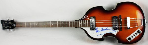 The Beatles: Paul McCartney Superbly Signed Hofner Personal Model "Beatle" Bass Guitar