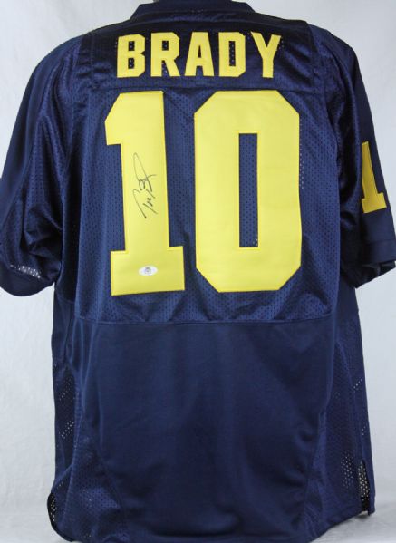 Tom Brady Signed Michigan Wolverines College Model Jersey