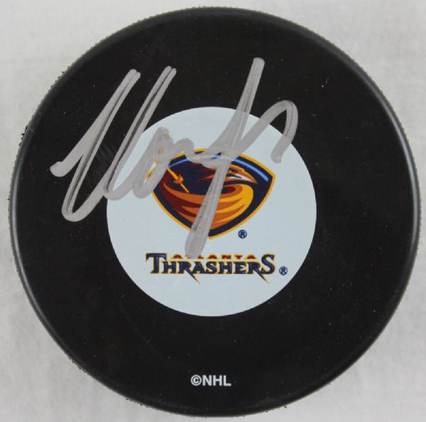 Ilya Kovalchuk Signed Thrashers Pro Model Puck