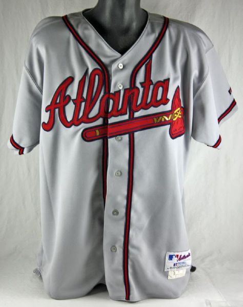 2003 John Smoltz Game Used Atlanta Braves Road Jersey (Grey Flannel)