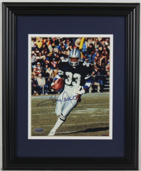 Tony Dorsett Signed 8" x 10" Color Photo in Framed Display (Tri-Star)