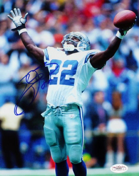 Emmitt Smith Signed 8" x 10" Color Photo (JSA)