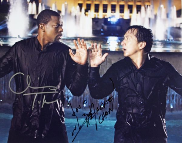 Rush Hour: Chris Tucker & Jackie Chan Signed 11" x 14" Color Photo