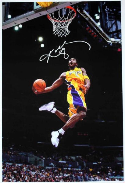 Kobe Bryant Signed 17" x 22" Canvas Print
