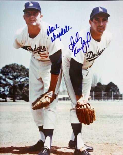 Sandy Koufax & Don Drysdale Dual Signed 8" x 10" Color Photo