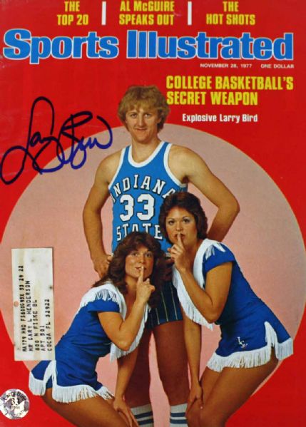 Larry Bird Signed November 1977 Sports Illustrated