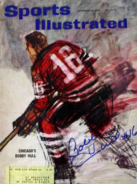 Bobby Hull Signed November 1966 Sports Illustrated
