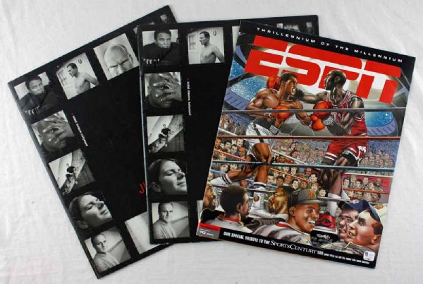 Muhammad Ali: Lot of Three (3) Signed ESPN Magazines