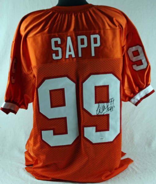 Warren Sapp Signed Tampa Bay Buccaneers Retro Style Jersey (JSA)