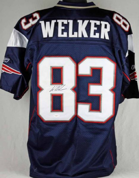 Wes Welker Signed New England Patriots Pro Model Jersey (JSA)