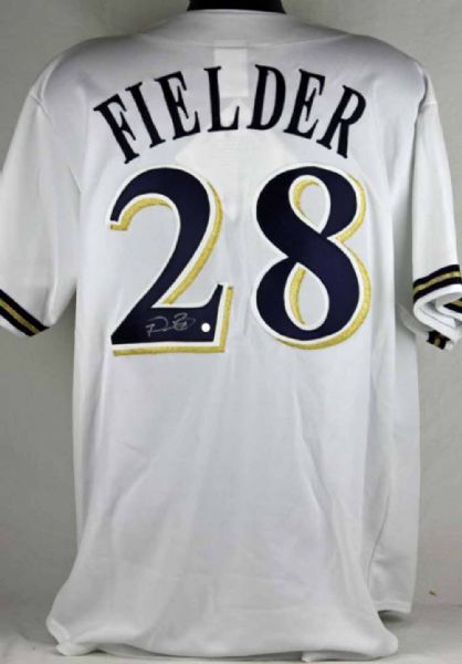 Prince Fielder Signed Milwaukee Brewers Pro Model Jersey (MLB Hologram)