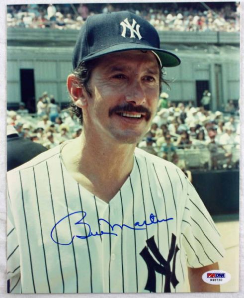 Billy Martin Signed 8" x 10" Color Photo (Yankees)(PSA/DNA)